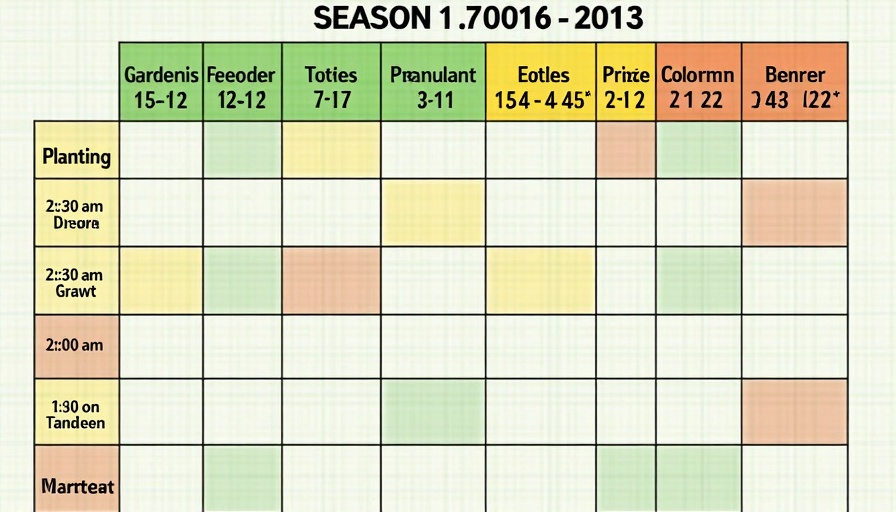 Calendrier entretien saisonnier jardin avec planning annuel