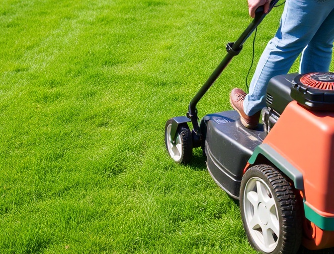 Service de tonte de pelouse professionnel avec finitions et bordures