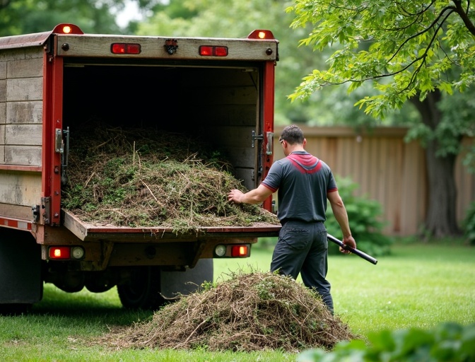 Service d'évacuation de déchets verts avec collecte professionnelle