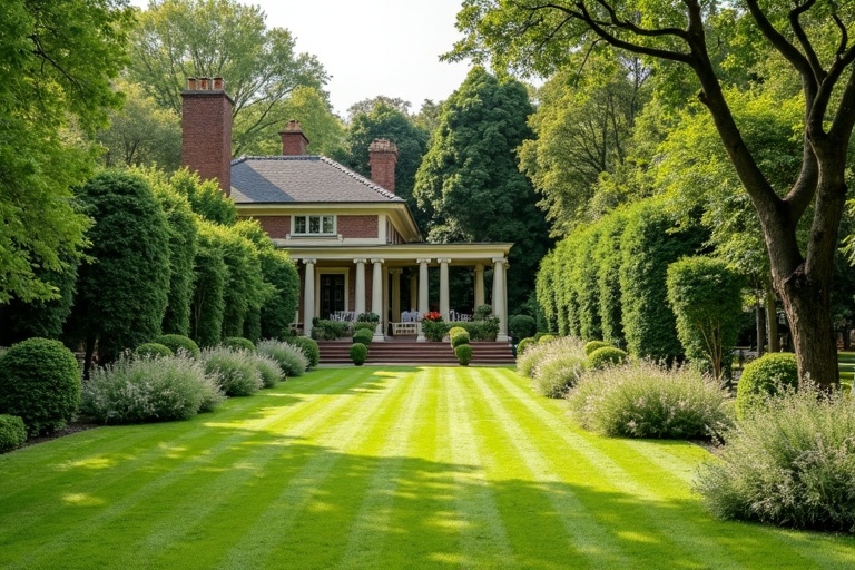 Préparation jardin événement familial mariage avec tonte pelouse
