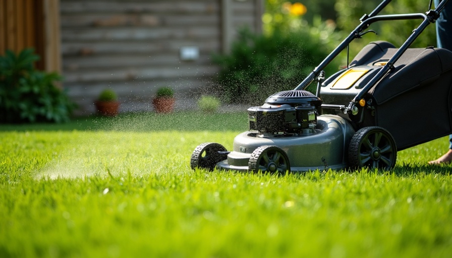 tondeuse pelouse verte entretien gazon jardin
