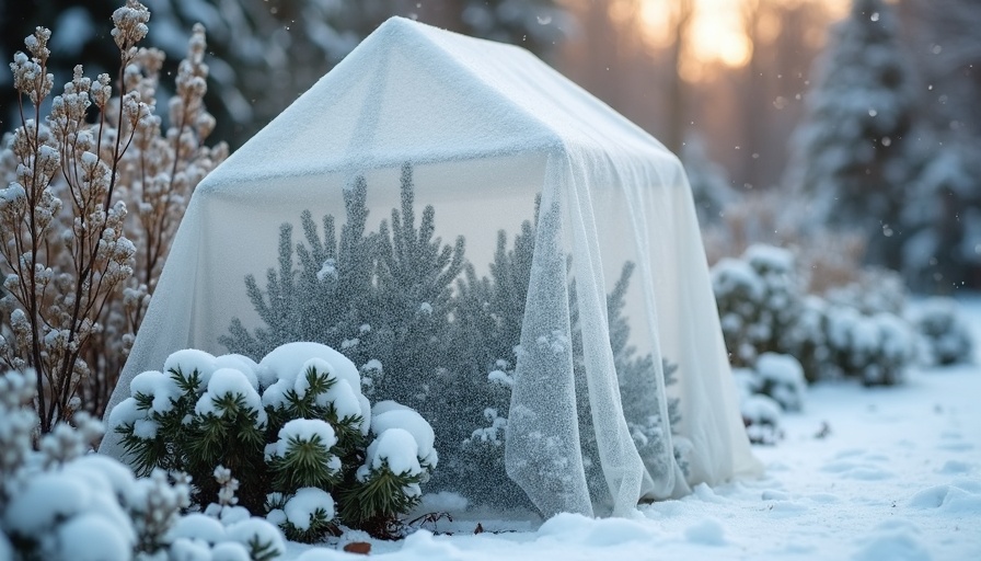 jardin protégé voile hivernage neige plantes fragiles