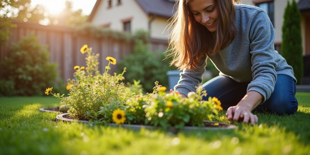 Projet jardin réussi avec propriétaire satisfait et paysagiste professionnel
