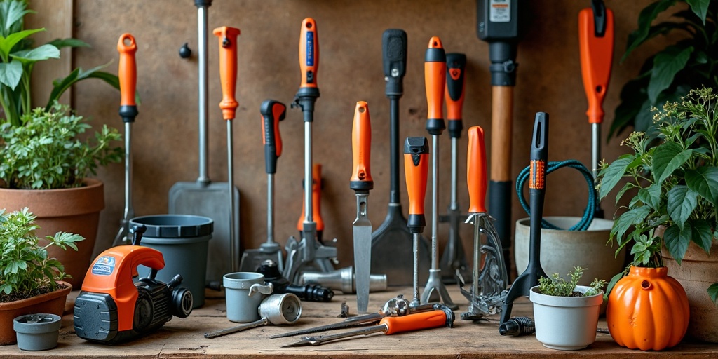 Équipement jardinage professionnel et outils paysagisme modernes de haute qualité