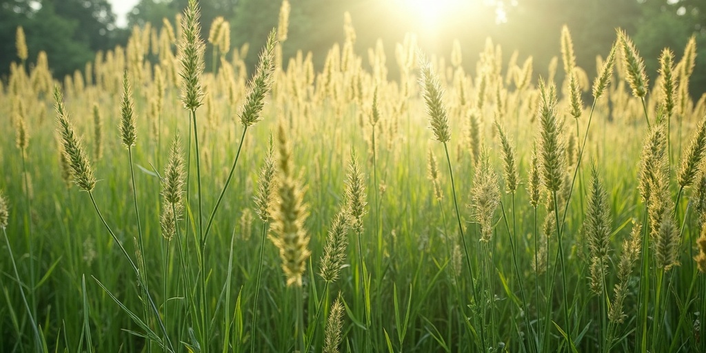 Herbes hautes graminées sauvages fauchage professionnel terrain