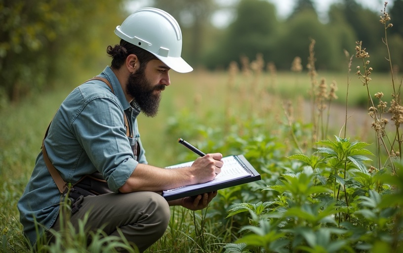 Diagnostic terrain désherbage écologique analyse sol adventices