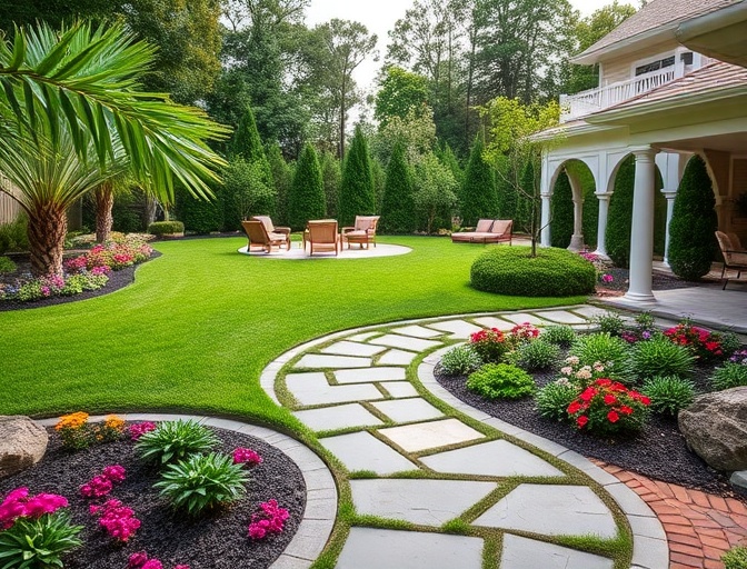 Entretien de jardin de prestige - Propriété haut de gamme avec aménagement sophistiqué