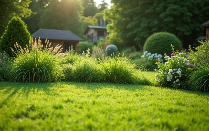 Gazon rustique naturel résistant adapté aux familles et usage intensif