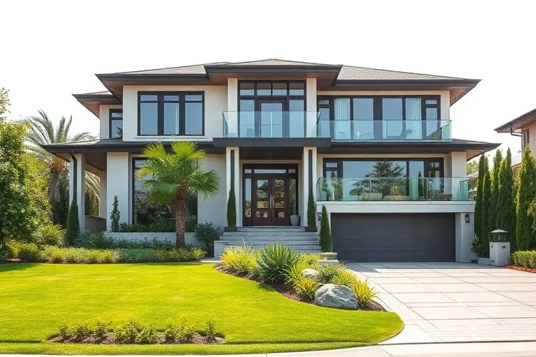 Maison valorisée aménagement paysager professionnel