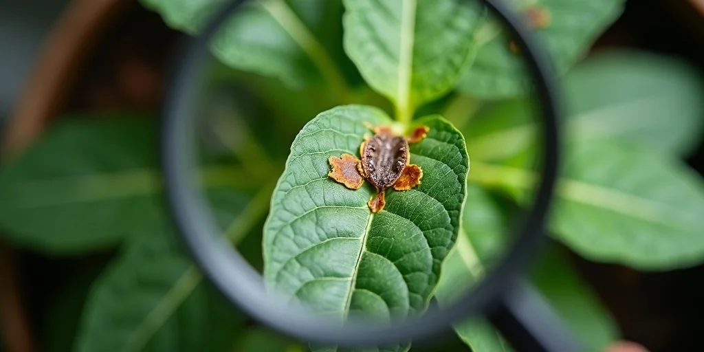Examen maladie plante feuille diagnostic végétaux