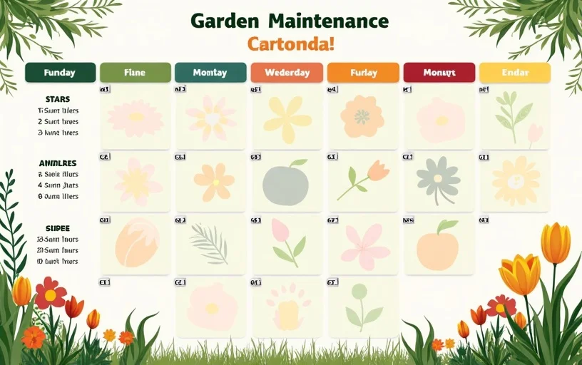 Planning entretien jardin calendrier personnalisé