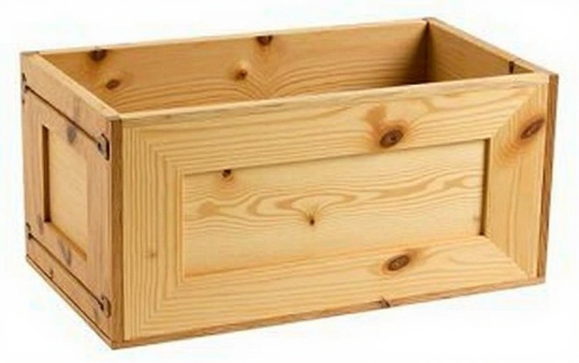 Jardinière économique en pin rectangulaire, bac en bois basique de qualité correcte