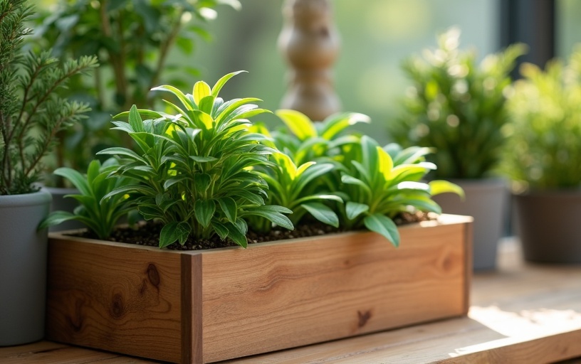 Jardinière intelligente avec capteurs contrôle par application système d'arrosage automatique technologie moderne