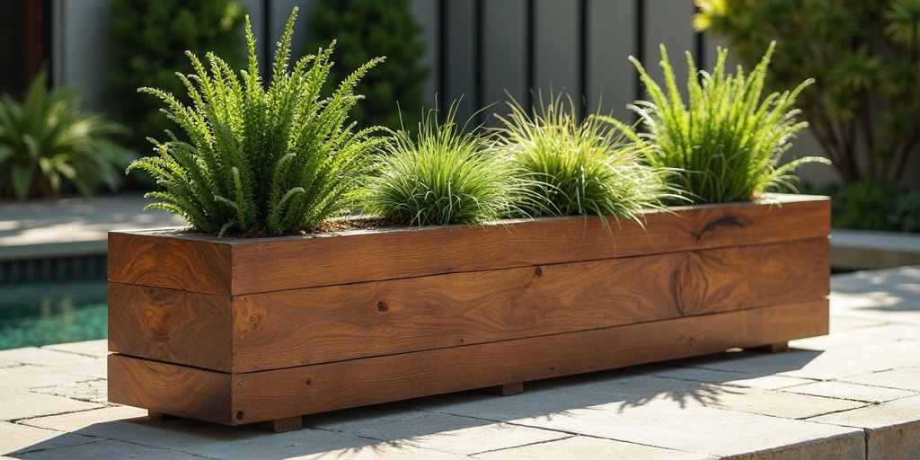 Jardinières innovantes 2024 avec technologie, bacs intelligents avec capteurs, techniques modernes de traitement du bois