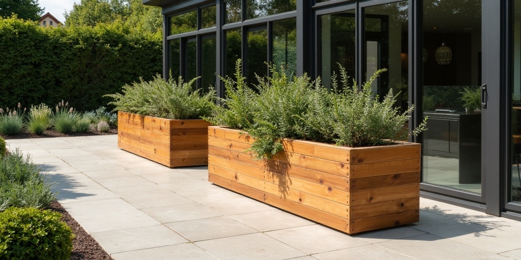 Jardinières sur mesure en bois design personnalisé, bacs faits sur mesure, jardinières personnalisées artisanales