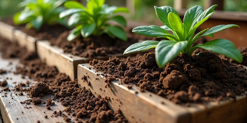 Préparation du sol pour jardinières en bois, différents types de terre et mélange de compost, outils de préparation du sol