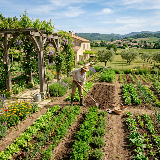 jardinage potager printemps France jardin bien entretenu 2026
