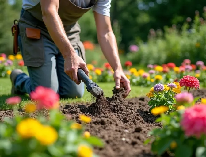 Service de plantation professionnelle dans jardin de Bièvres