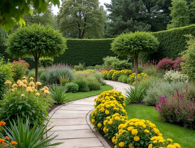Massifs fleuris créés par paysagiste Buc
