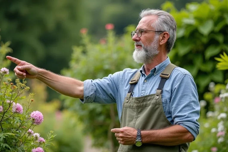 Expert jardinier donnant conseils - Igny