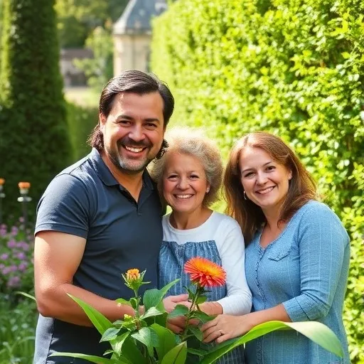 Famille satisfaite jardinier Jouy-en-Josas, témoignage service qualité