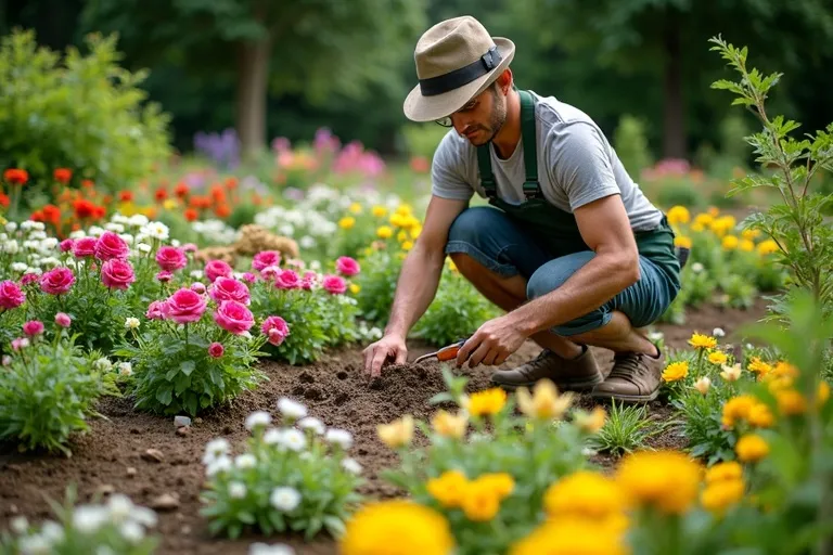 Création et entretien de massifs floraux à Massy