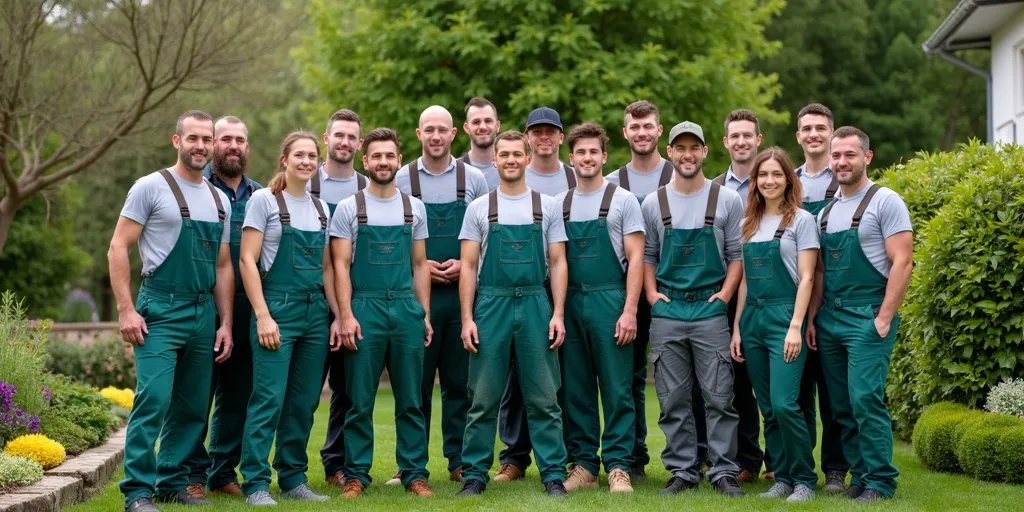 Équipe jardiniers professionnels certifiés Massy