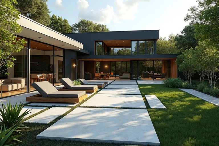 Conception et réalisation d'aménagement paysager résidentiel à Palaiseau