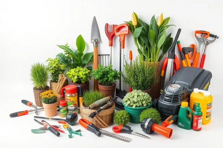 Matériel professionnel de jardinage utilisé pour l'entretien des espaces verts à Palaiseau