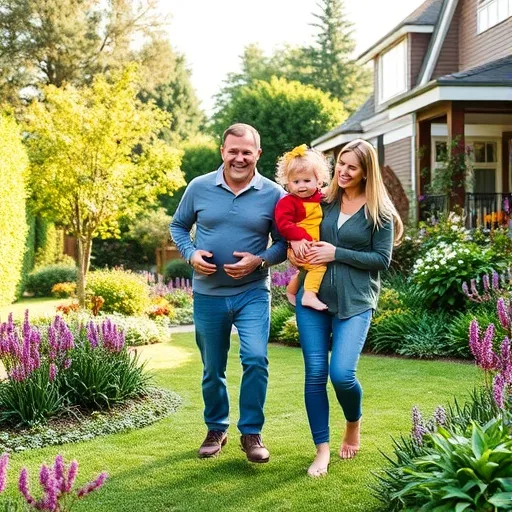 Famille satisfaite services jardinage Saclay