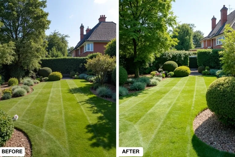 Résultats jardinage professionnel avant après Vauhallan client satisfait