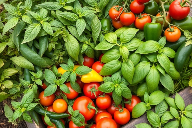 Légumes bio frais du potager urbain