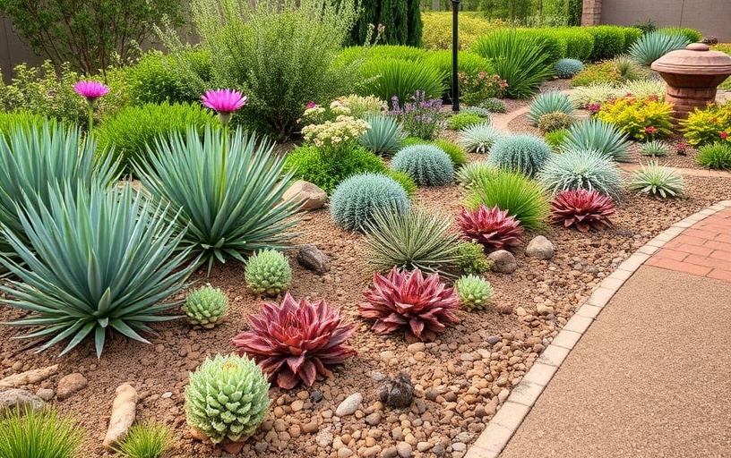 Jardin résistant sécheresse plantes adaptées climat