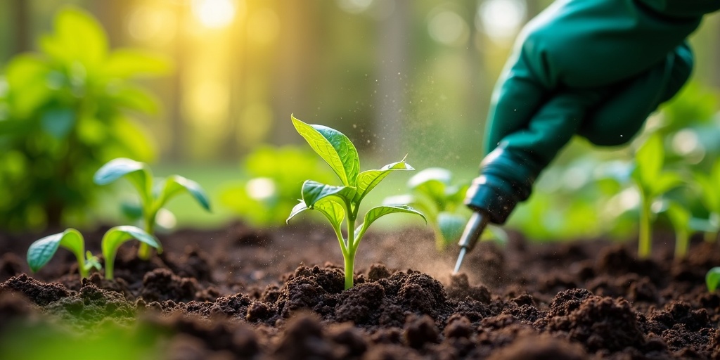 Traitement désinfection sol jardin professionnel