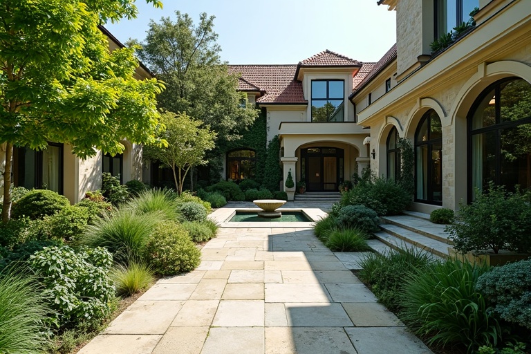 Villa luxueuse jardin abandonné transformation haut gamme