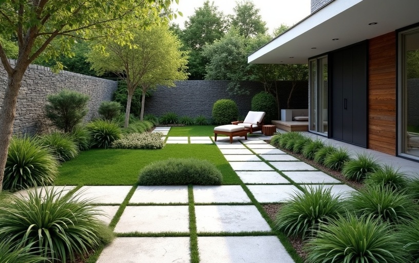 Aménagement paysager moderne petit jardin design