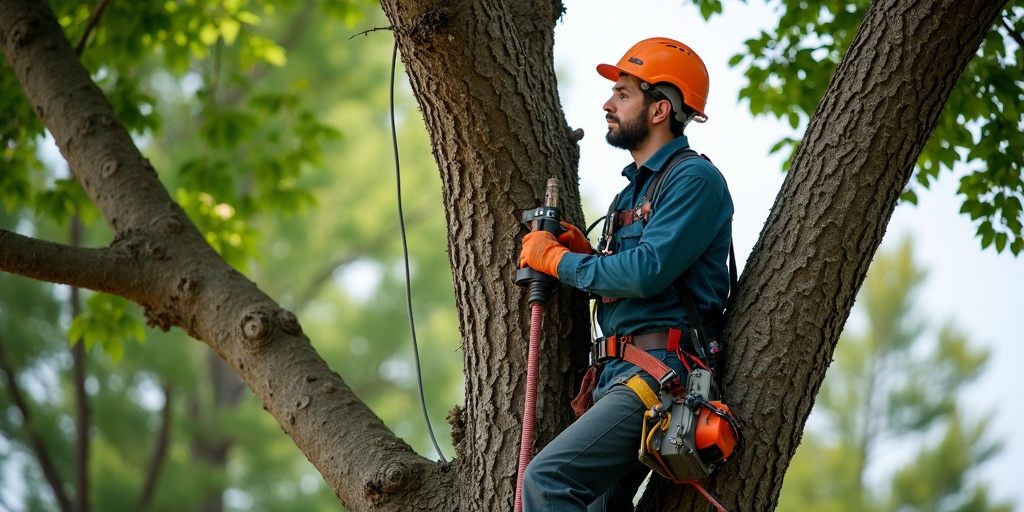 Élagage arbres technique professionnelle sécurité