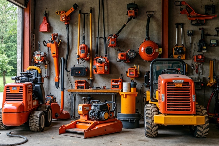 Équipement professionnel débroussaillage tronçonneuses broyeurs