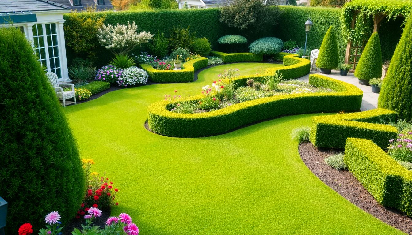 jardinier services professionnel entretien jardin outils modernes pelouse verte