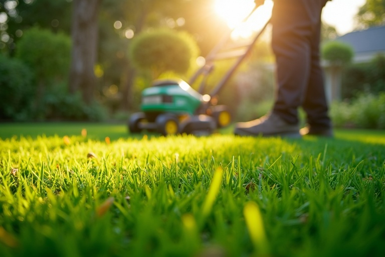 Service tonte pelouse professionnel entretien gazon