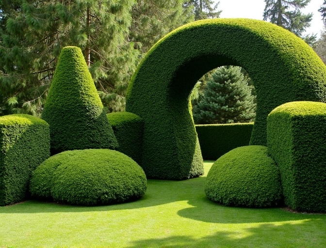 Jardinage paysager professionnel buis topiaire