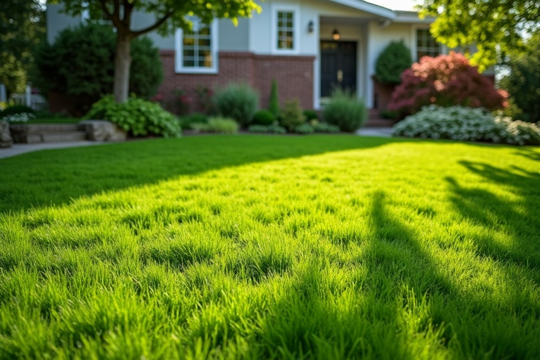 Pelouse restaurée après remise en état