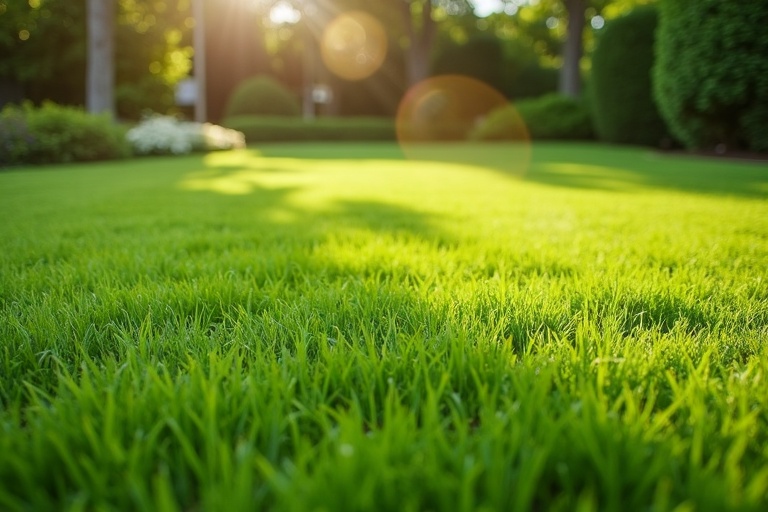Nouveau gazon après première tonte experte