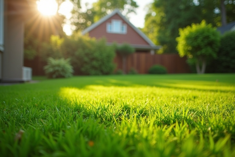 Nouveau gazon avant première tonte