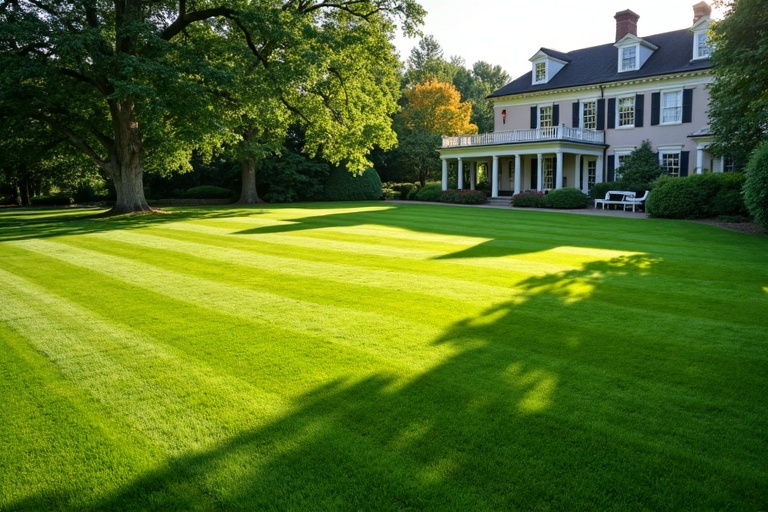Grande propriété avant tonte professionnelle
