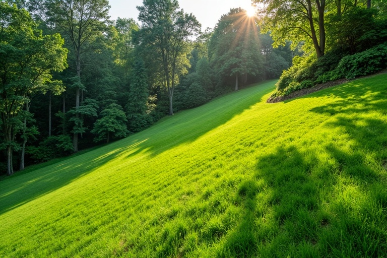Talus en pente avant remise en état