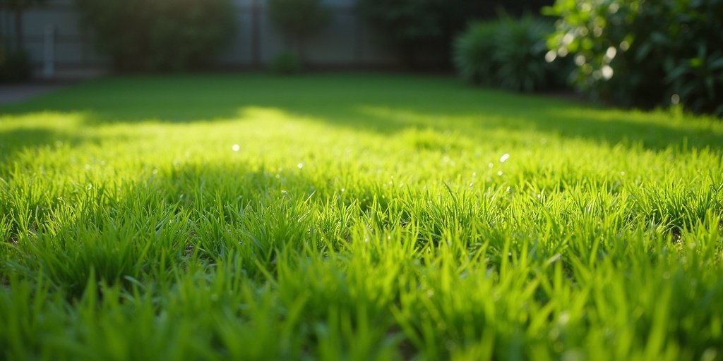 Différents types de gazon avant et après tonte professionnelle